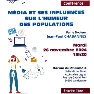 Conférence " Media et ses influences sur l'humeur des ... Image 1